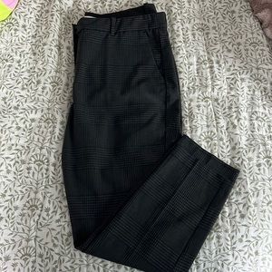 H&M Plaid Tapered Ankle Dress Pants